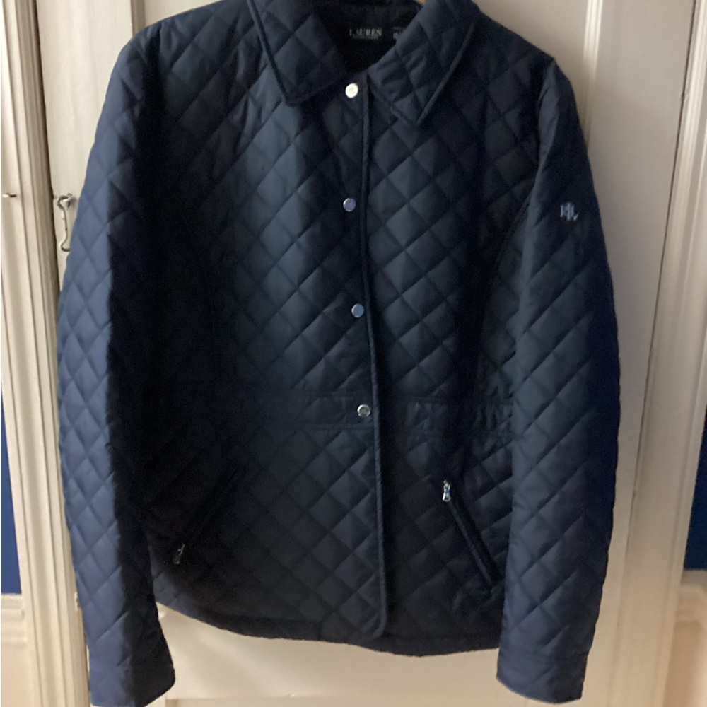 Lauren Ralph Lauren Dark Blue Quilted Utility Jacket